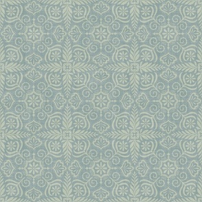 Decorative Spanish Tiles - Slate Blue, Sage Green - Large - (Terrazza)