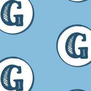 G Blue Monogram Capital Letter