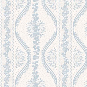 Bygone Times Eucalyptus Dandelion Panel Floral, Light Blue Pale Beige, Medium Scale