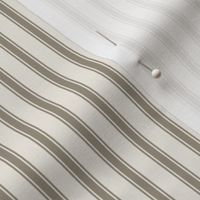 Ticking Stripe: Stone Gray & Off White Pillow Ticking