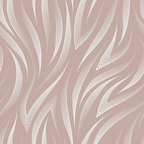 *Metallic* Gossamer Feathered Waves on Regency Pink Suede - Coordinate - Optimized for Metallic Wallpaper