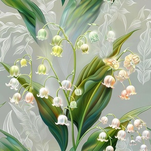 Lily of the Valley Flowers ~  May Bells in Cute Green Yellow and Orange Colors