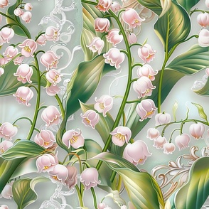 Lily of the Valley Flowers ~ Delicate Dainty Pink Blooms