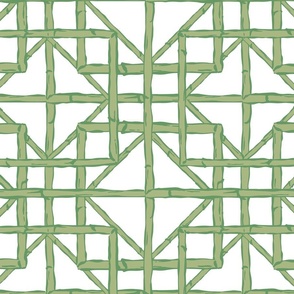 Bamboo fretwork diamonds/green
