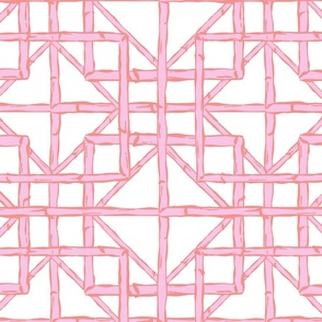 Bamboo fretwork diamonds/vibrant pink/large