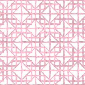 Bamboo fretwork diamonds/vibrant pink/medium