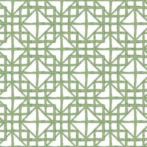 Bamboo fretwork diamonds/green/medium