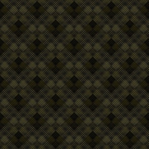 Monochrome textured checkered pattern. Black, olive background.