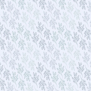 Small Print MIA Modern Botanical Pattern | Boho Spring Light Baby Blue Blender