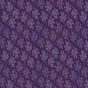 Small Print MIA Modern Botanical Pattern | Boho Summer Fall Dark Purple Blender