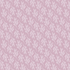 Small Print MIA Modern Botanical Pattern | Boho Summer Mauve Pink Purple White