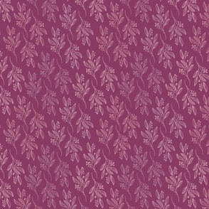 Small Print MIA Modern Botanical Pattern | Boho Fall Maroon Pink and Red Blender
