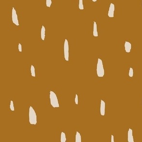Organic Painted Dots | Large Scale | Buckthorn Brown, White Swan | casual hand painted marks
