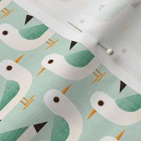 retro seagulls on mint - small