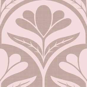 Floral Scallop-Taupe-Large