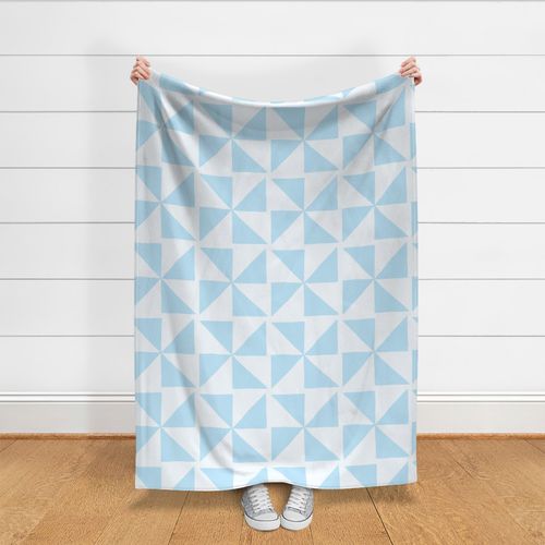 Pinwheels in Sky Blue on Pale Blue - Extra Large