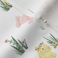 Pastel Bunny Trail - Multi color, Large Scale