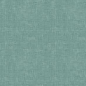 green, teal light linen textured heathered fabric, solid color (S)