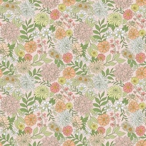 Felicity Garden Floral - Pink, Small Scale