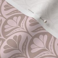 Floral Scallop-Taupe-Small