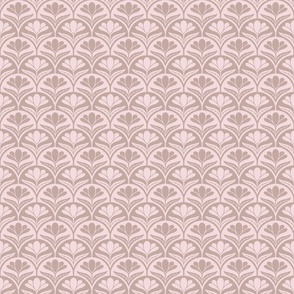 Floral Scallop-Taupe-Small