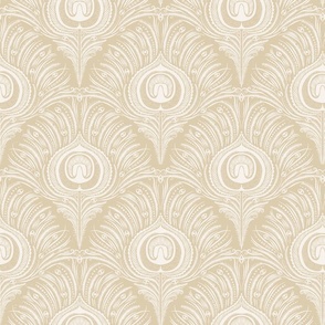 Peacock Plume Damask - Honey