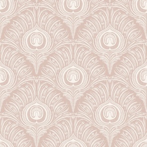 Peacock Plume Damask - Boudoir Rose