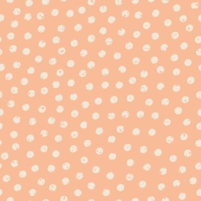 Peach Pink Textured  Polka Dot Pattern