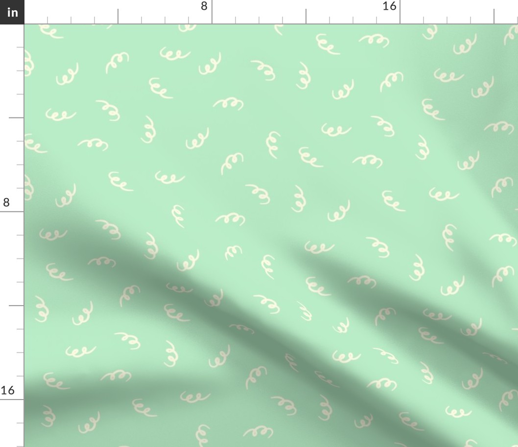 Cute-cuter-cutest-beige-white-spirals-on-soft-kitschy-mint-green-XL-jumbo