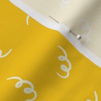 Cute-cuter-cutest-beige-white-spirals-on-bold-retro-corn-yellow-XL-jumbo