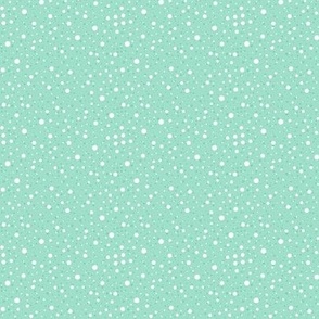 3" Random Polka Dots Mint Green and White by Audrey Jeanne