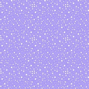 3" Random Polka Dots Purple and White by Audrey Jeanne