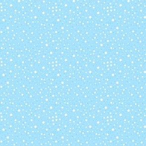 3" Random Polka Dots Sky Blue and White by Audrey Jeanne