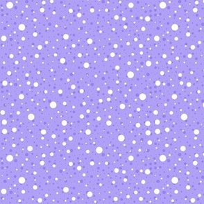 6" Random Polka Dots Purple and White by Audrey Jeanne