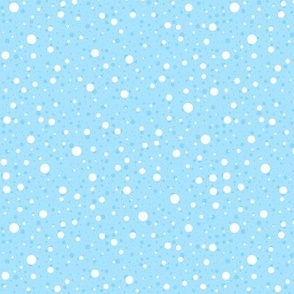 6" Random Polka Dots Sky Blue and White by Audrey Jeanne