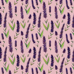 Lavender Watercolor - Pink