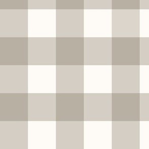 1.5" Gingham: Stone Gray Gingham Check, Neutral Buffalo Check, Buffalo Plaid