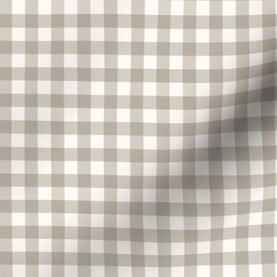 3/8" Gingham: Stone Gray Gingham Check, Neutral Buffalo Check, Buffalo Plaid