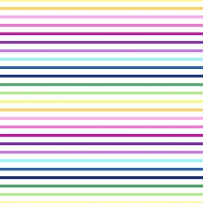 Narrow Rainbow Stripes  - Medium