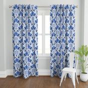 Nouveau Greenery Blue - Large Scale