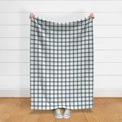 Textured gingham in slate blue and cream - large size