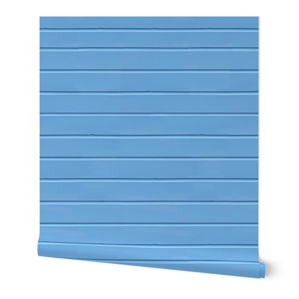 Painted Blue Wood Wall Panels Horizontal