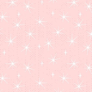 Retro 1950s Sparkles and Stars // Pink