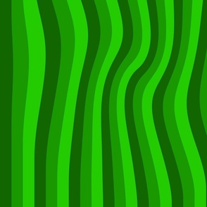 Green Wavy Stripes large