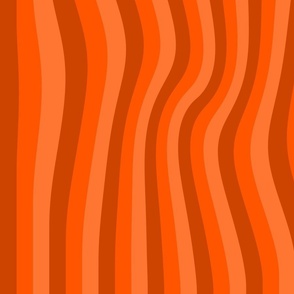 Orange Wavy Stripes large
