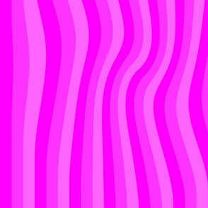 Bright Pink Wavy Stripes large