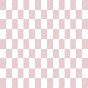 Tile in pale pink and white - medium check - one by two inch
