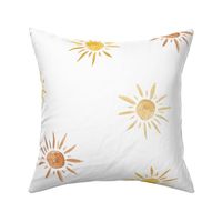 WATERCOLOR SUNS LARGE WHITE