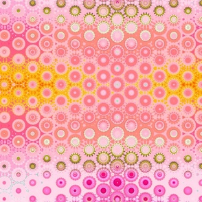 Cheerful Colorful Geometric Circles and Dots Pattern