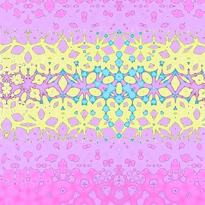 Pink, Yellow and Sky Blue Geometric Pattern